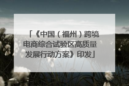 《中国（福州）跨境电商综合试验区高质量发展行动方案》印发