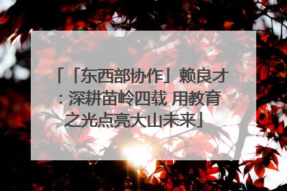 「东西部协作」赖良才：深耕苗岭四载 用教育之光点亮大山未来