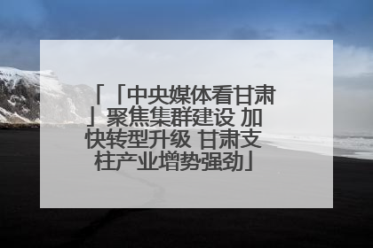 「中央媒体看甘肃」聚焦集群建设 加快转型升级 甘肃支柱产业增势强劲