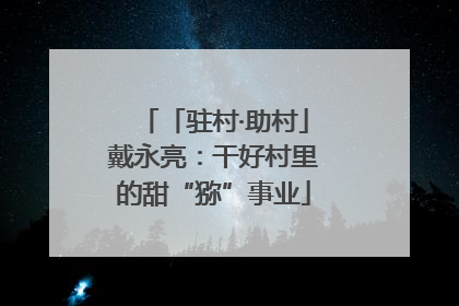 「驻村·助村」戴永亮：干好村里的甜“猕”事业