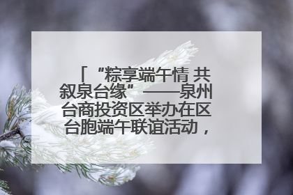 “粽享端午情 共叙泉台缘”——泉州台商投资区举办在区台胞端午联谊活动，共话同源深情