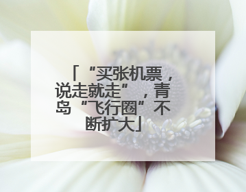 “买张机票，说走就走”，青岛“飞行圈”不断扩大