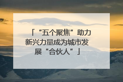 “五个聚焦”助力新兴力量成为城市发展“合伙人”