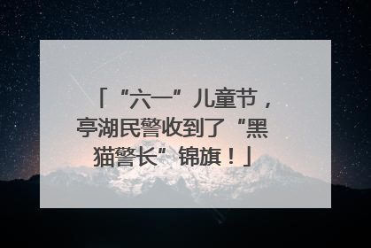“六一”儿童节，亭湖民警收到了“黑猫警长”锦旗！