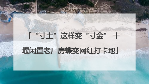 “寸土”这样变“寸金” 十堰闲置老厂房蝶变网红打卡地