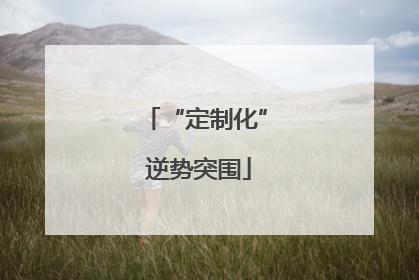 “定制化” 逆势突围