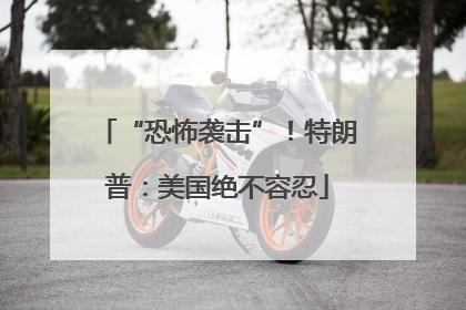 “恐怖袭击”！特朗普：美国绝不容忍