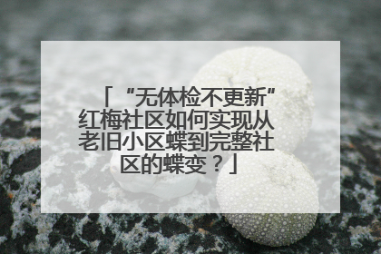 “无体检不更新”红梅社区如何实现从老旧小区蝶到完整社区的蝶变？