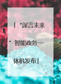 “深言未来”智能政务一体机发布