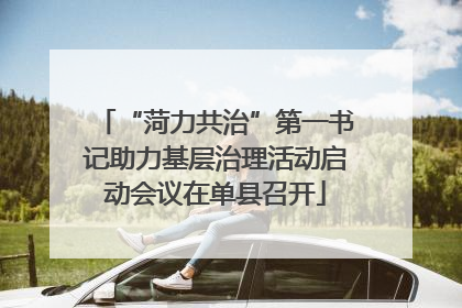 “菏力共治”第一书记助力基层治理活动启动会议在单县召开