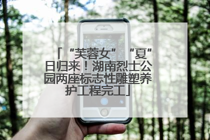 “芙蓉女”“夏”日归来！湖南烈士公园两座标志性雕塑养护工程完工