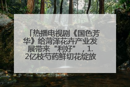热播电视剧《国色芳华》给菏泽花卉产业发展带来“利好”，1.2亿枝芍药鲜切花绽放“国色芳华”