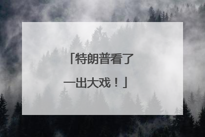 特朗普看了一出大戏！