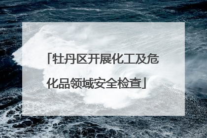 牡丹区开展化工及危化品领域安全检查