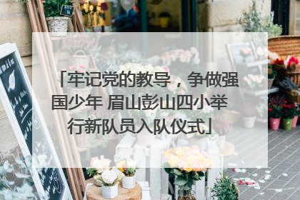 牢记党的教导，争做强国少年 眉山彭山四小举行新队员入队仪式