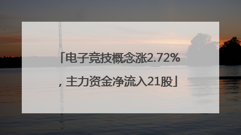 电子竞技概念涨2.72%，主力资金净流入21股