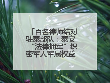 百名律师结对驻泰部队：泰安“法律拥军”织密军人军属权益“防护网”