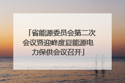 省能源委员会第二次会议暨迎峰度夏能源电力保供会议召开