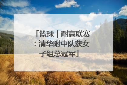篮球｜耐高联赛：清华附中队获女子组总冠军