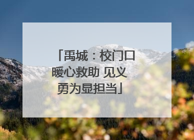 禹城：校门口暖心救助 见义勇为显担当