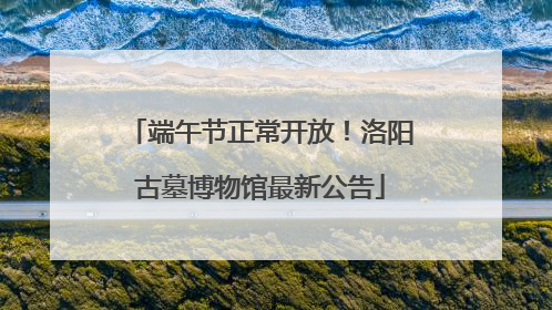 端午节正常开放！洛阳古墓博物馆最新公告