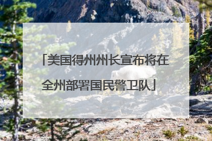 美国得州州长宣布将在全州部署国民警卫队