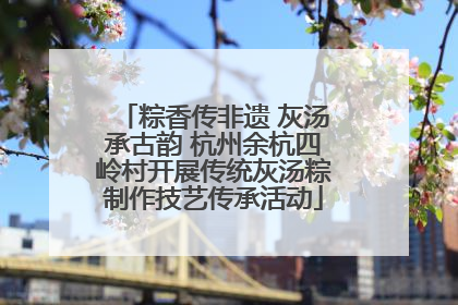 粽香传非遗 灰汤承古韵 杭州余杭四岭村开展传统灰汤粽制作技艺传承活动