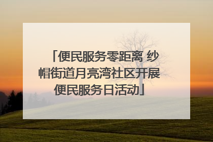 便民服务零距离 纱帽街道月亮湾社区开展便民服务日活动