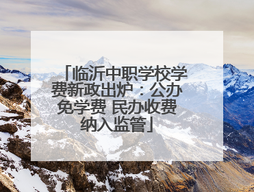 临沂中职学校学费新政出炉：公办免学费 民办收费纳入监管