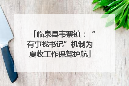 临泉县韦寨镇：“有事找书记”机制为夏收工作保驾护航