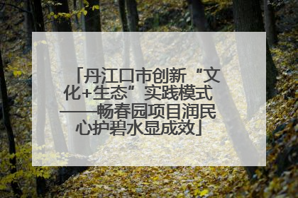 丹江口市创新“文化+生态”实践模式——畅春园项目润民心护碧水显成效