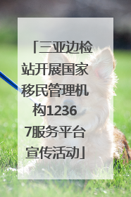 三亚边检站开展国家移民管理机构12367服务平台宣传活动