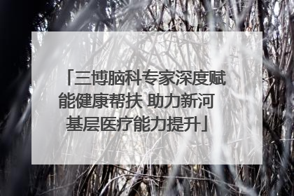 三博脑科专家深度赋能健康帮扶 助力新河基层医疗能力提升