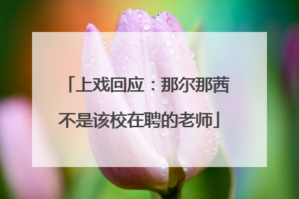 上戏回应：那尔那茜不是该校在聘的老师