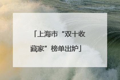 上海市“双十收藏家”榜单出炉