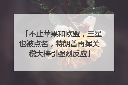 不止苹果和欧盟，三星也被点名，特朗普再挥关税大棒引强烈反应