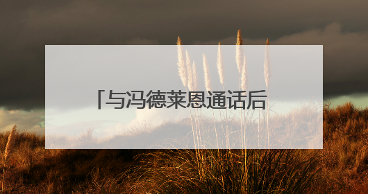 与冯德莱恩通话后 特朗普同意推迟加税