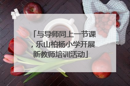 与导师同上一节课，乐山柏杨小学开展新教师培训活动