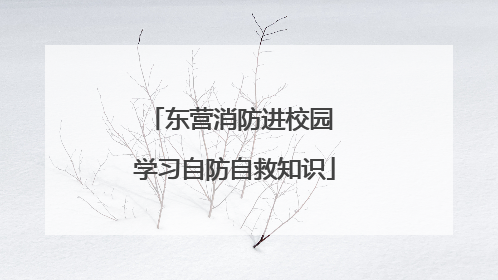 东营消防进校园 学习自防自救知识