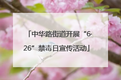 中华路街道开展“6·26”禁毒日宣传活动