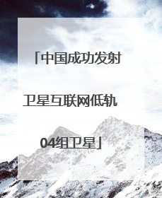 中国成功发射卫星互联网低轨04组卫星