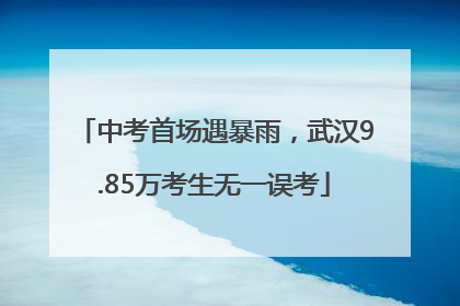 中考首场遇暴雨，武汉9.85万考生无一误考
