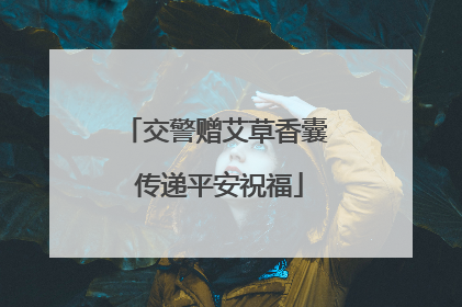 交警赠艾草香囊 传递平安祝福