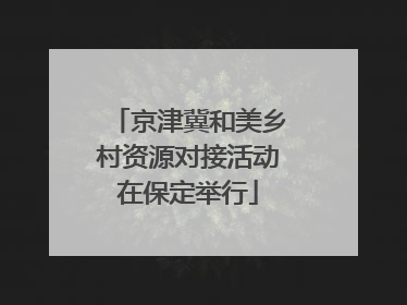 京津冀和美乡村资源对接活动在保定举行