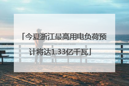 今夏浙江最高用电负荷预计将达1.33亿千瓦