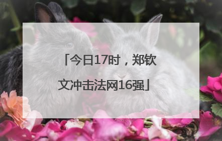 今日17时，郑钦文冲击法网16强