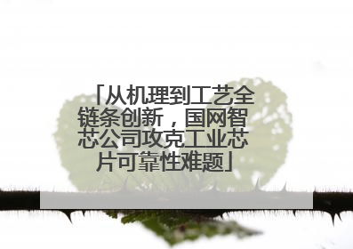 从机理到工艺全链条创新，国网智芯公司攻克工业芯片可靠性难题