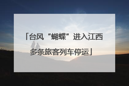 台风“蝴蝶”进入江西 多条旅客列车停运
