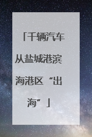 千辆汽车从盐城港滨海港区“出海”