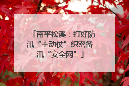 南平松溪：打好防汛“主动仗”织密备汛“安全网”